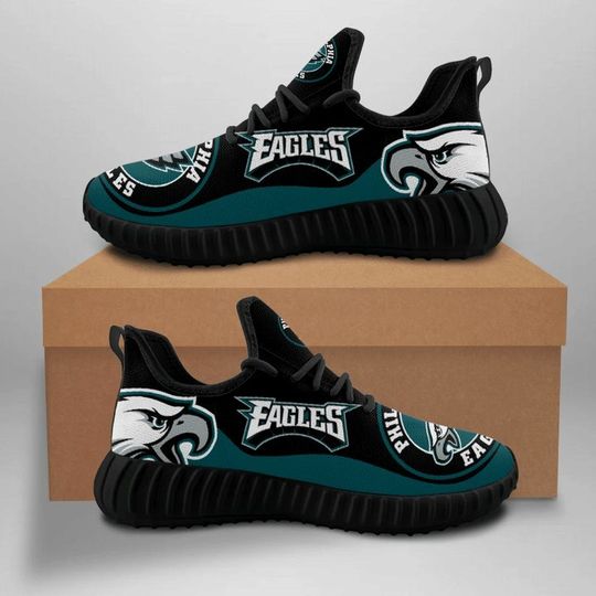 Discover football Philadelphia Eagles Black Green Reze Sneakers