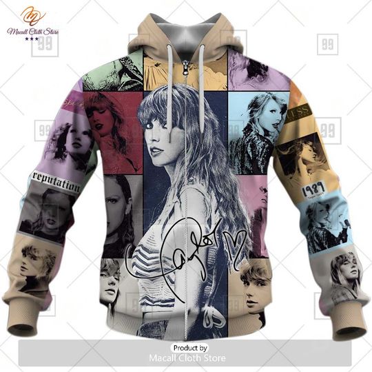 Discover Swift The Eras Tour Reputation Zip Up Hoodie