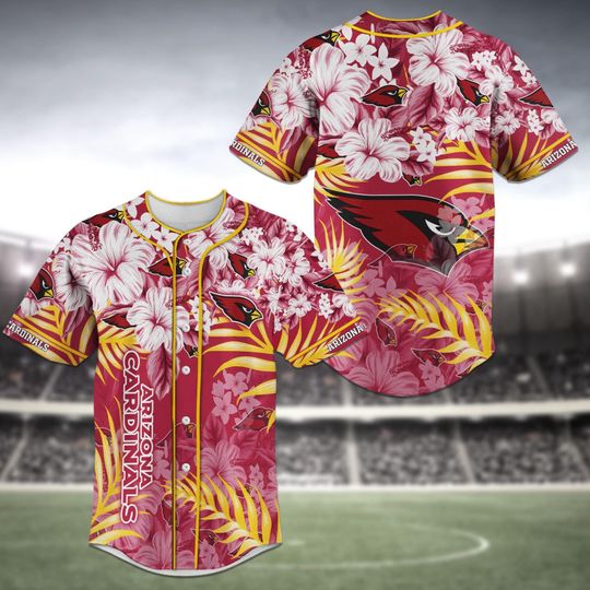 Discover football Arizonna Cardinalss Red Flower Baseball Jersey