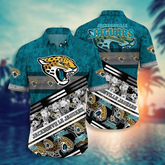 football Jacksonville Jaguarss Flower Teal Baseball Jersey