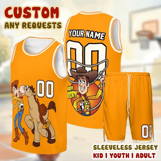 Discover Custom Woody Toy Story Tank Top Basketball Jersey, Personalized Cowboy Sports Shirt
