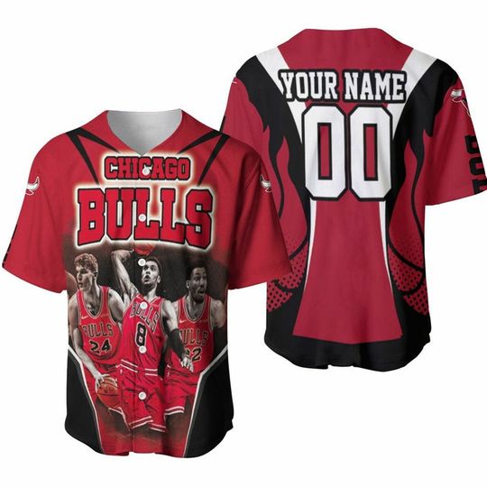 Chicago Bullss Custom Name Number Michael Jordan With Legends Baseball Jersey