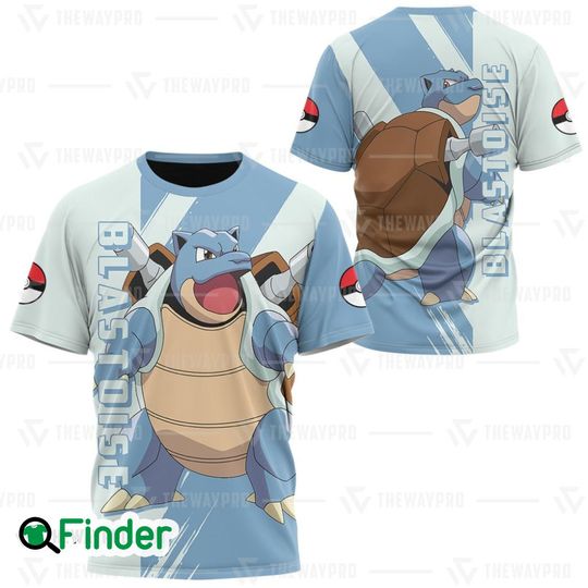 PKM Blastoise Blue 3D T-Shirt