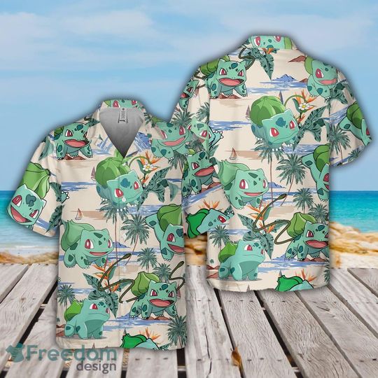 PKM Bulbasaur Summer Pattern Hawaiian Shirt