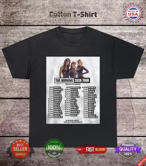 Discover The Warning's 2026 World Tour T Shirt Full Size S-5XL
