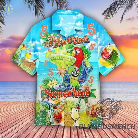 Jimmy Buffett It’s Five O’Clock Somewhere Margaritaville 2026 Hawaiian Shirt