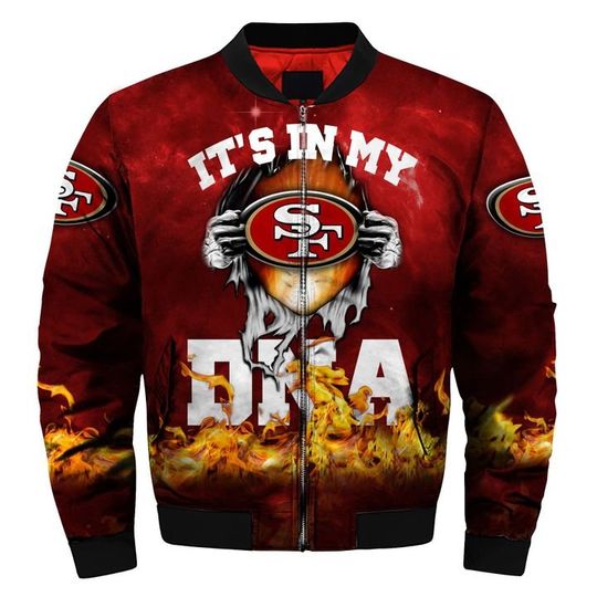 football San Francisco 49erss Groot Fire Bomber Jacket