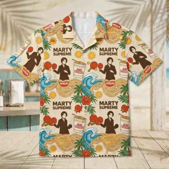 Timothee Chalamet Movie Ping Pong Cup Noodles 2026 Aloha Summer Hawaiian Shirt