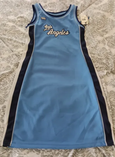 Los Angeles Lakers Hardwood Classics Women's Blue Jersey Dress Medium