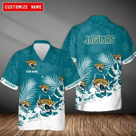 Jacksonville Football Team Jaguarss Hawaiian Button Down Shirt Unisex Adults