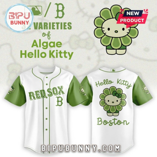 Discover Boston Red Sox x 32 Algae Hello Kitty Baseball Jersey