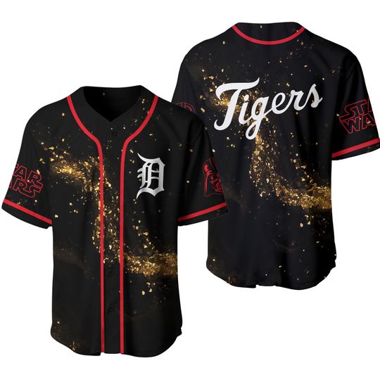 Detroit Tigers x Star War Night 2026 Golden Galaxy Baseball Jersey