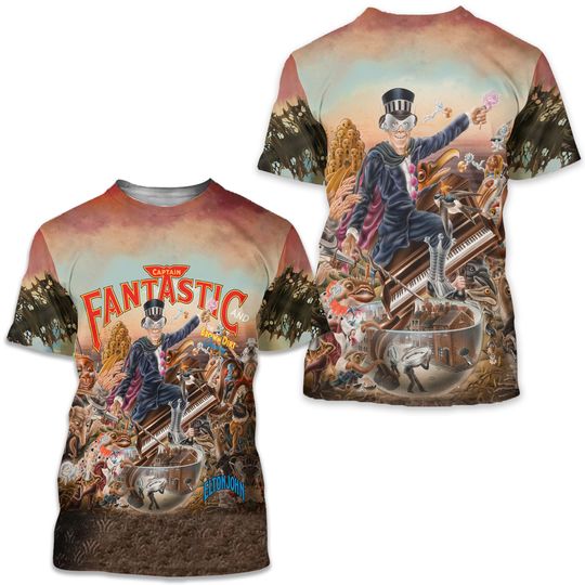 Elton John Captain Fantastic And The Brown Dirt Cowboy 3D AOP T Shirt