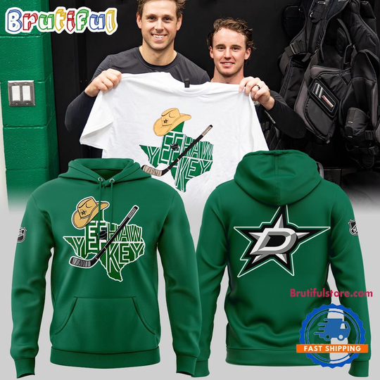 Dallas Stars Yee Hawkey Texas Hockey 2026 All Over Print Hoodie
