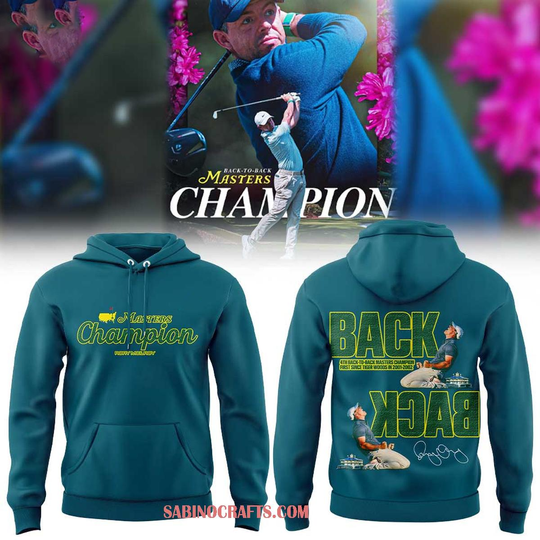 Rory McIlroy 2026 Masters Tournament Champion Celebrating Hoodie