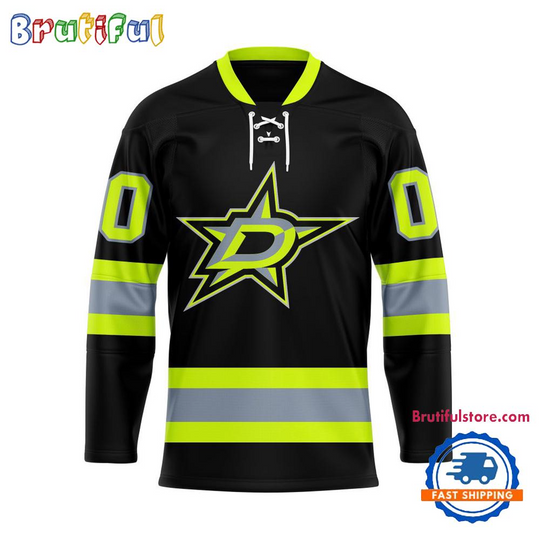 Discover Personalized Dallas Stars Honoring Firefighters Lace Hockey Jersey