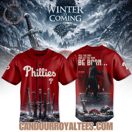 Philadelphia Phillies x Game of Thrones Jon Snow Jersey