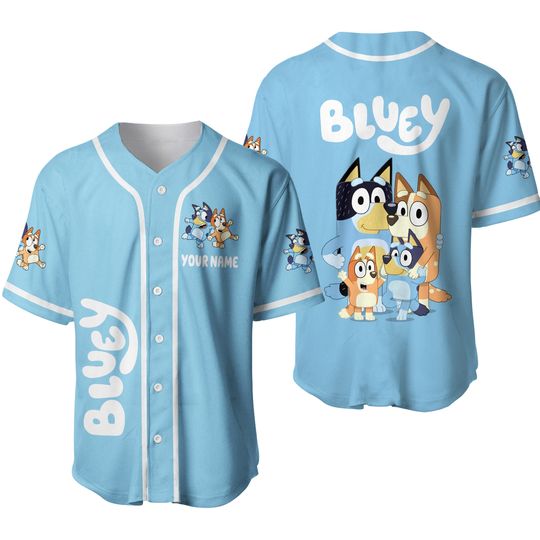 Personalized BlueyDad Baseball Shirt, Custom BlueyDad Jersey Shirt, BlueyDad Shirt Men