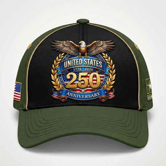 USA 250th Anniversary Baseball Cap, United States of America 1776–2026 Commemorative Printed Cap, Independence Day Gift