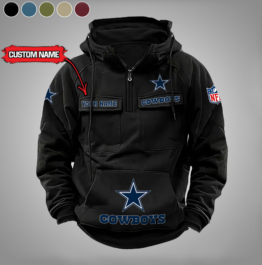 Dallas Cowboys Vintage Men Cargo Hoodies