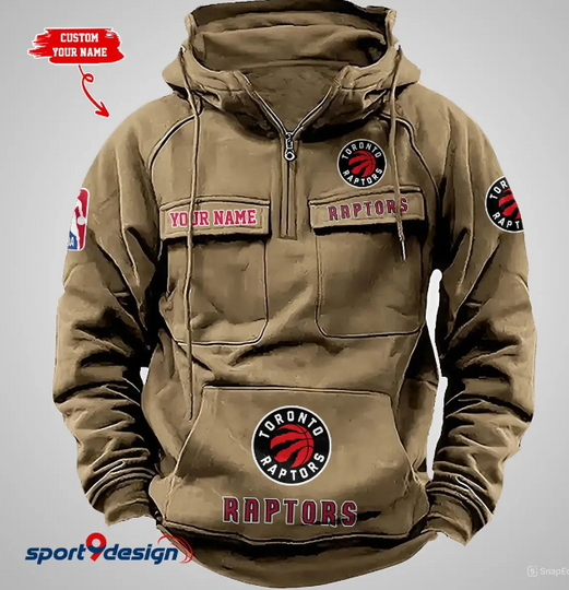 Toronto Raptors Vintage Men Cargo Hoodies