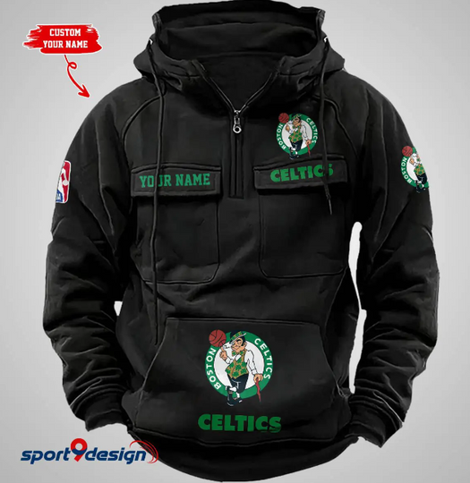 Boston Celtics Vintage Men Cargo Hoodies