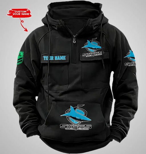 Cronulla-Sutherland Sharks Vintage Men Cargo Hoodies
