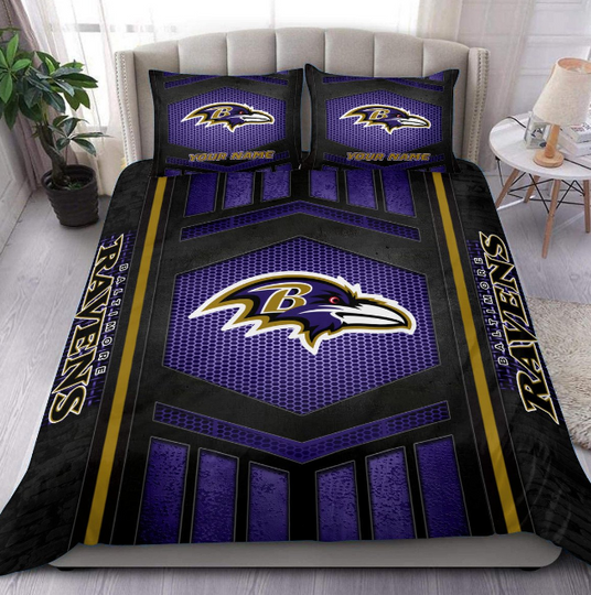 Baltimore Ravens Personalized Bedding Set Best Gift For Fan