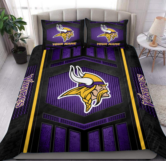 Minnesota Vikings Personalized Bedding Set Best Gift For Fan