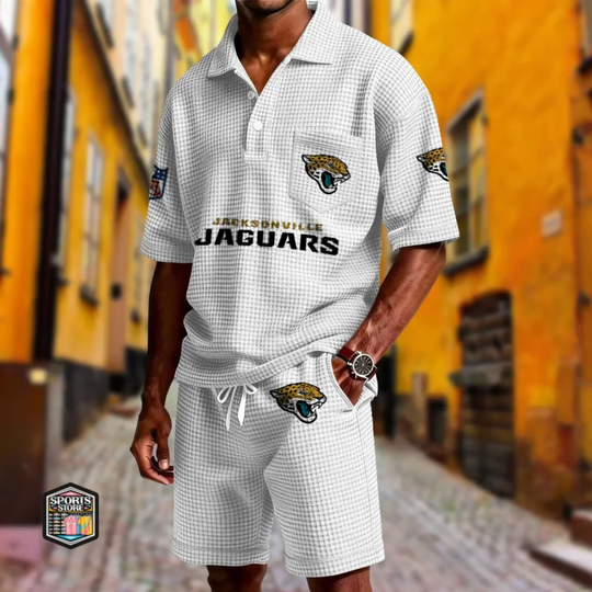 Jacksonville Jaguars Button Shirt And Shorts, Gameday Shirt, Father's Day Gift, Gift For Him