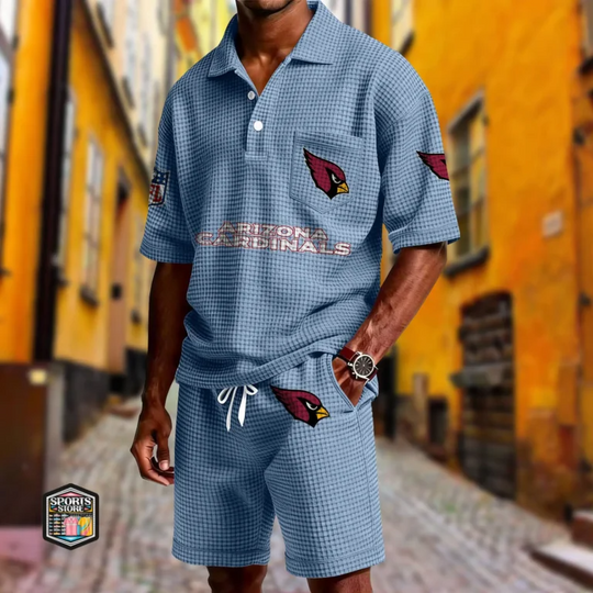 Arizonna Cardinals Button Shirt And Shorts, Gameday Shirt, Father's Day Gift, Gift For Him