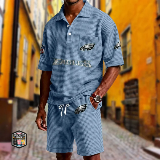 Philadelphia Eagles Button Shirt And Shorts, Gameday Shirt, Father's Day Gift, Gift For Him