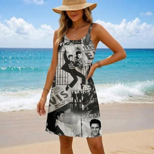 Discover Elvis Presley Dress, Elvis King Of Music Summer Dress, Elvis Casual Dress, King Of Rock N Roll Fan, Gift For Her