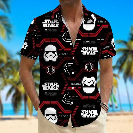 Discover Stormtrooper Hawaiian Shirt, Star Wars Villain Summer Button Shirt, Dark Side Tropical Shirt, Star Wars Stormtrooper Gift, Galactic Gear