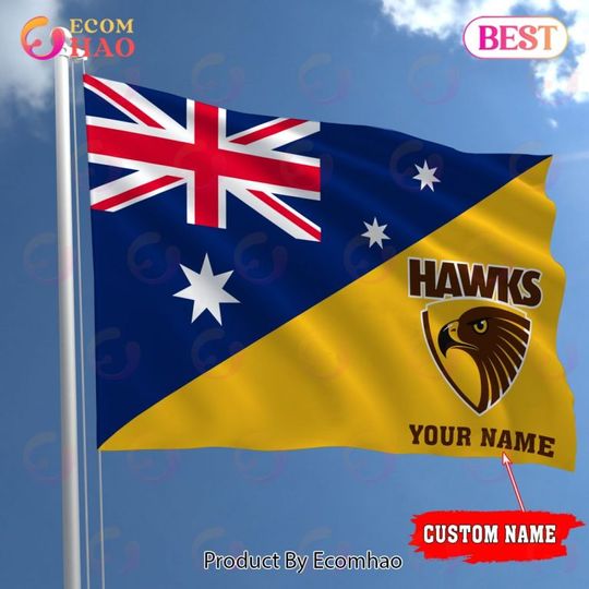 Discover AFL Hawthorn Hawks Custom Name House Flag