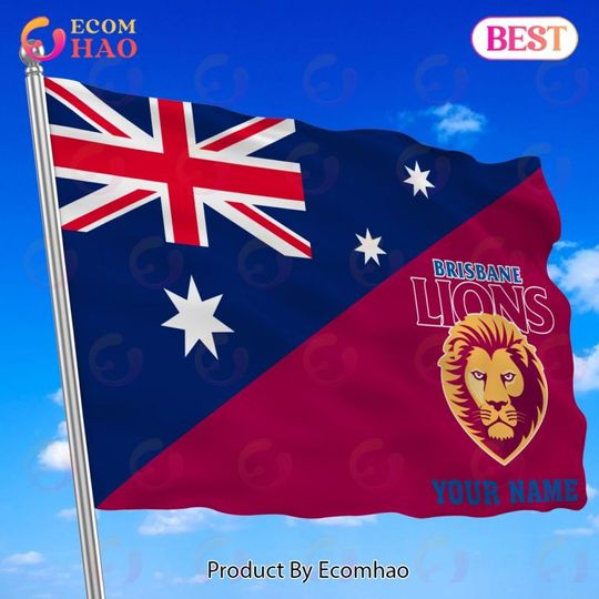 Discover AFL Brisbane Lions Custom Name House Flag