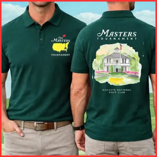 Discover The Masters Tournament Polo Shirt Men's Augusta National Golf Club Green Polo