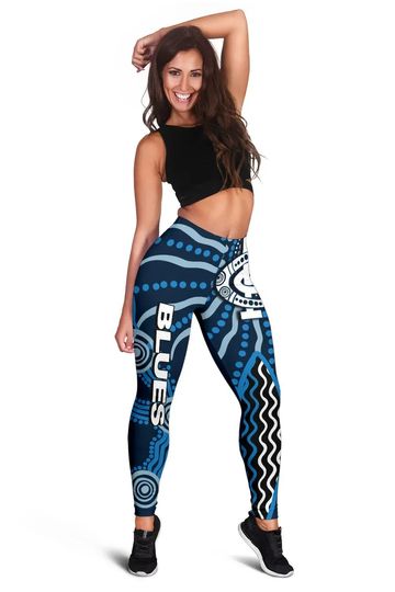 Discover AFL Carlton Blues Aboriginal Leggings