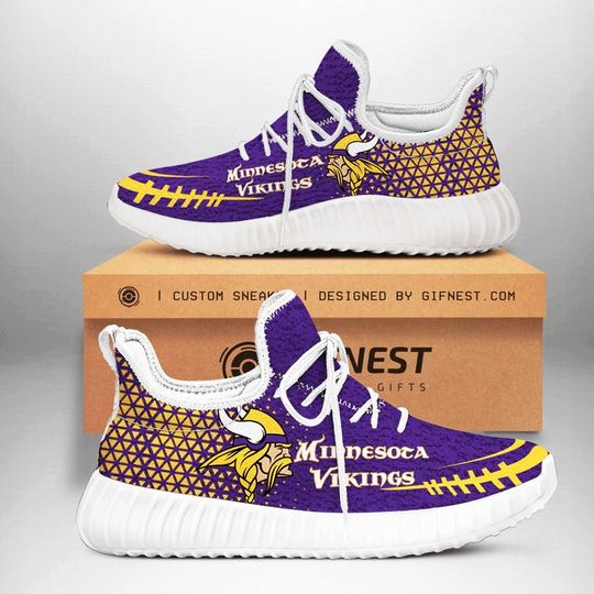 football Minnesota Vikings Purple Yellow Ball Reze Sneakers
