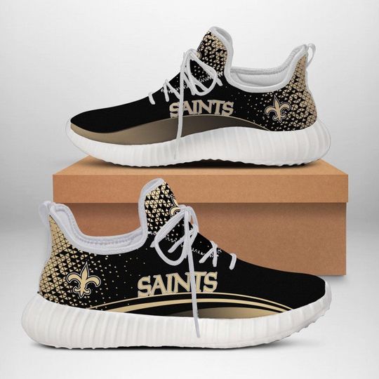football New Orleans Saints Black Golden Curve Graphic Reze Sneakers