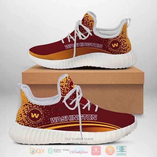 football Washington Commanders Brown Yellow Curve Reze Sneakers