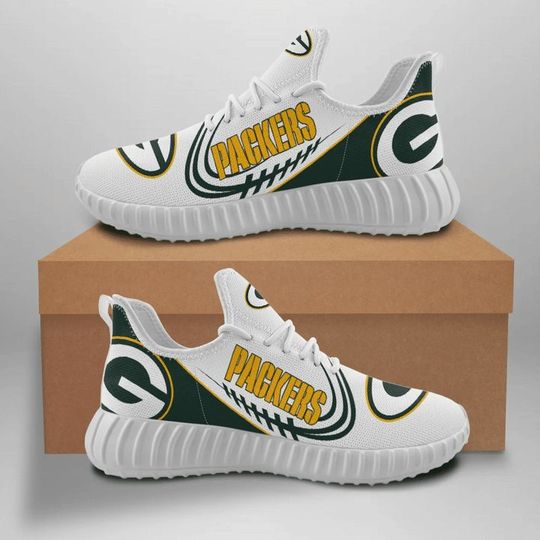 football Green Bay Packers White Big Logo Sneaker Reze Sneakers
