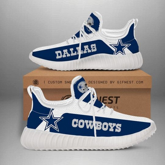 Discover football Dallas Cowboys White Blue Reze Sneakers