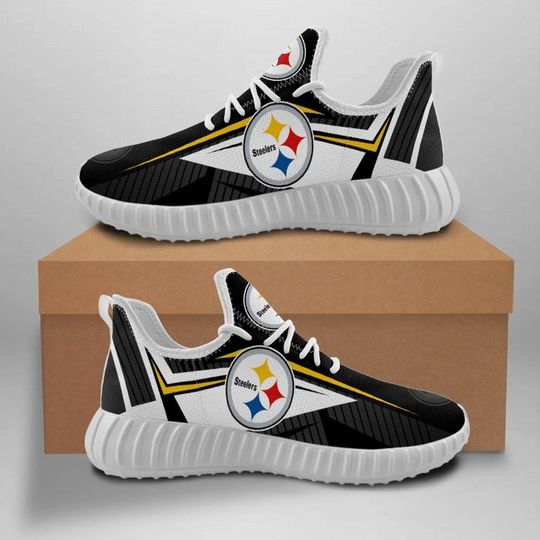 football Pittsburgh Steeler Black White Golden Reze Sneakers