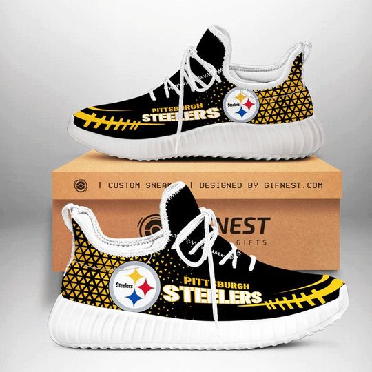 football Pittsburgh Steeler Black Golden Net Reze Sneakers V2