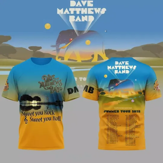 Dave Matthews Band Summer Tour 2025 3D AOP T-Shirt