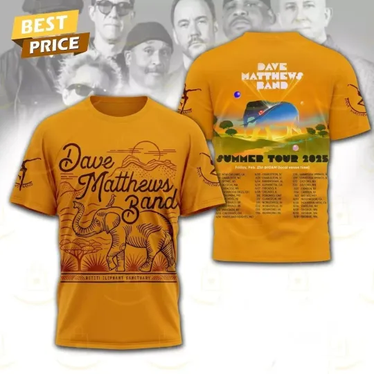 Dave Matthews Band Summer Tour Band Full Size 3D T Shirt For Men