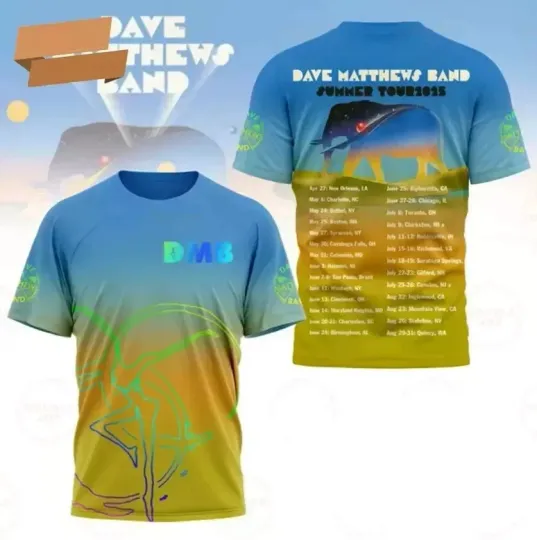Dave Matthews Band Summer Tour 2025 AOP 3D T-shirt