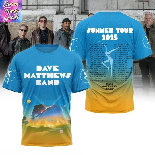 Dave Matthews Band Summer Tour 2025 3D T-Shirt