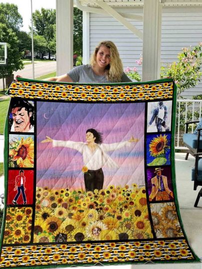 Discover Michael Jackson Sunflower Quilt Blanket